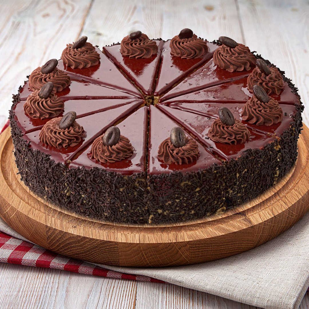 Belgium dark chocolate truffle cake