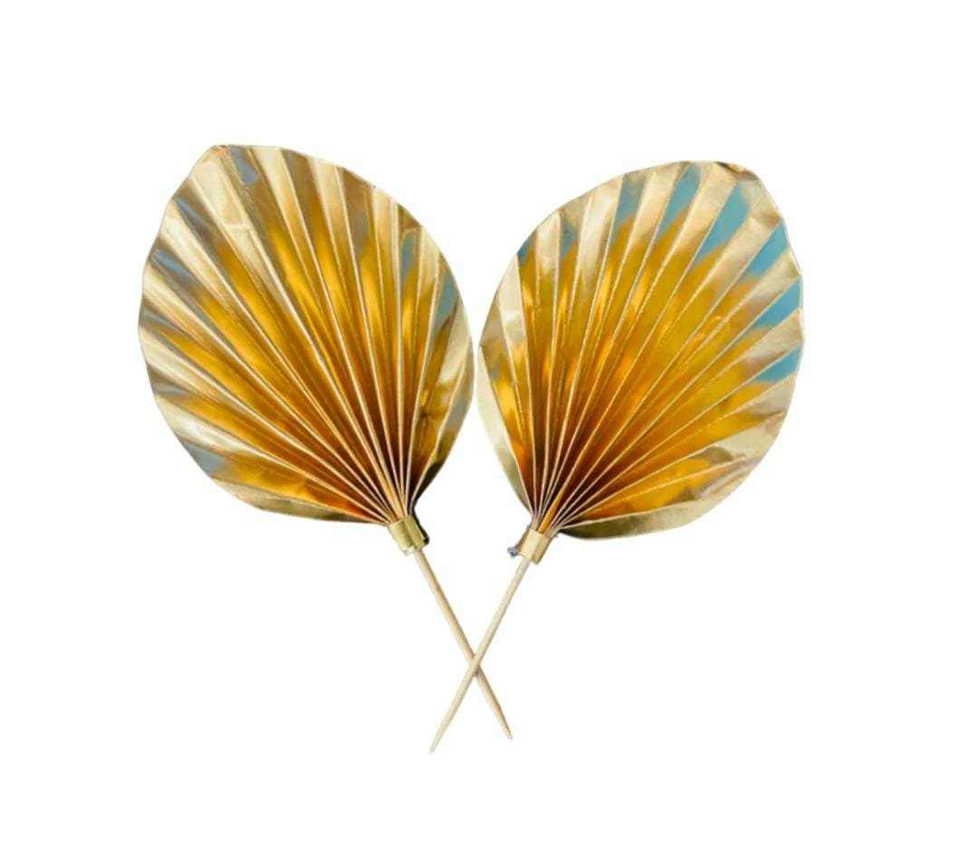 Golden Palm leaves 2pcs